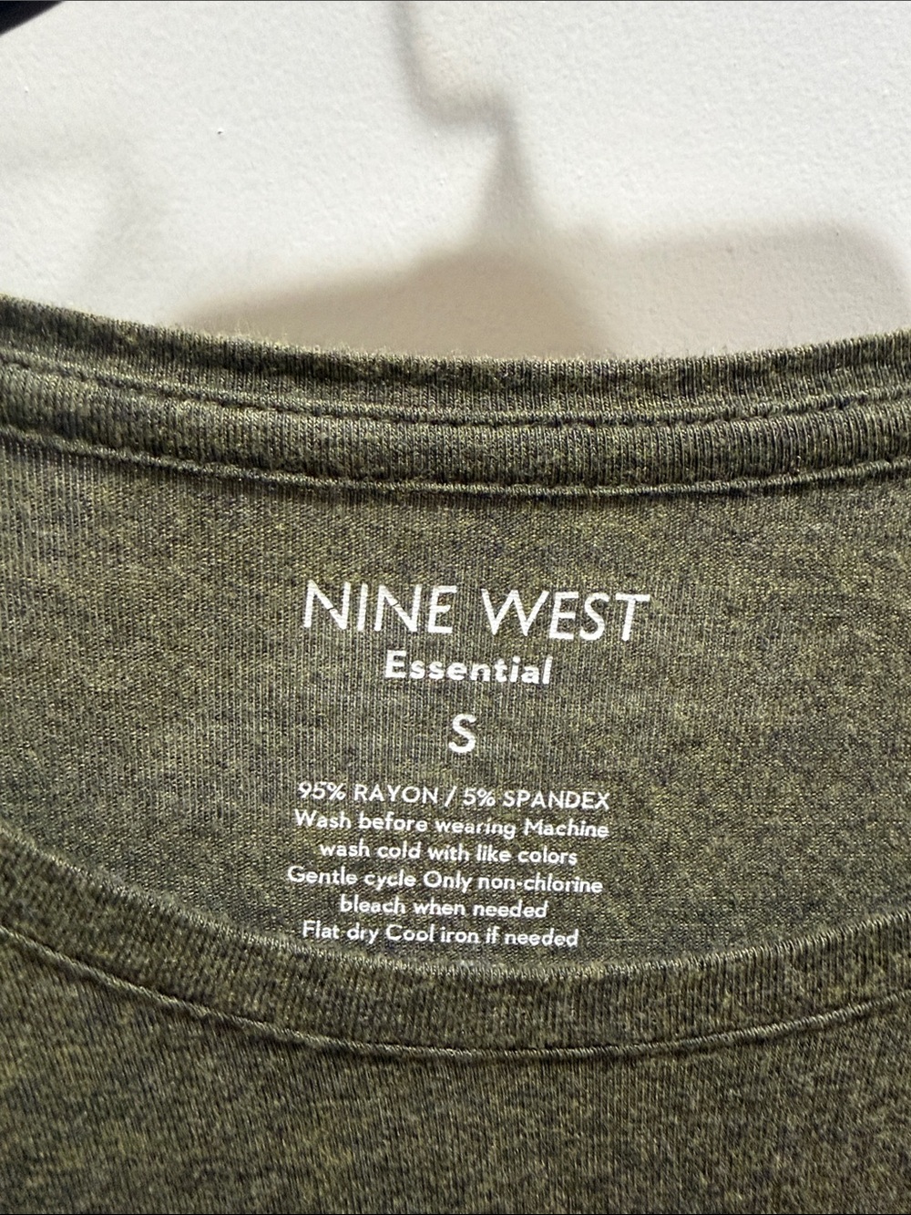 Nine West Olive Crewneck Short Sleeve Tee - Picture 2 of 3